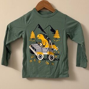 Green Dinosaur Adventure Kids Shirt